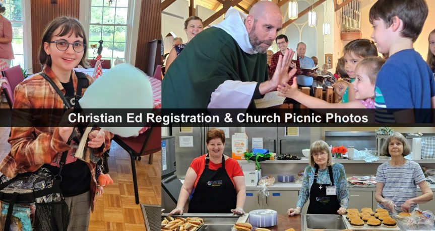 Christian Ed Registration and Church Picnic Photos